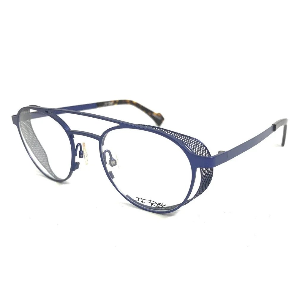 J.F Rey Eyeglasses Frames JF2627 2222 Electric Blue Mesh Side Shields 48-20-144